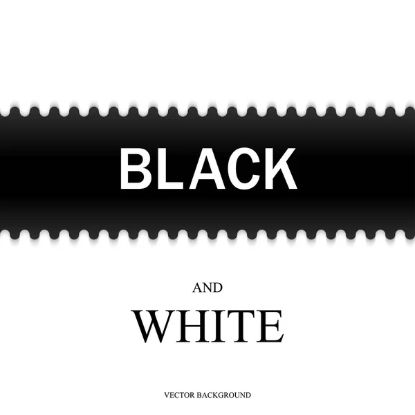 水平線と黒と白. — ストックベクタ