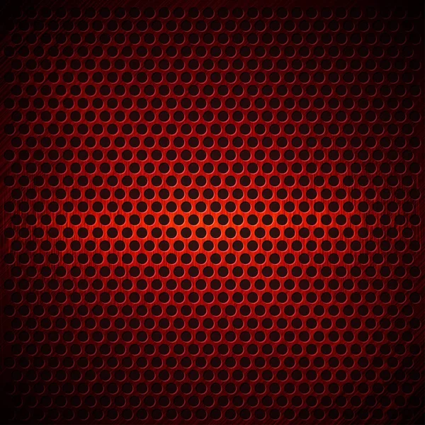 빨간 점선 금속 배경 디자인 — 스톡 벡터