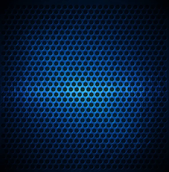 青い点線金属背景デザイン — ストックベクタ
