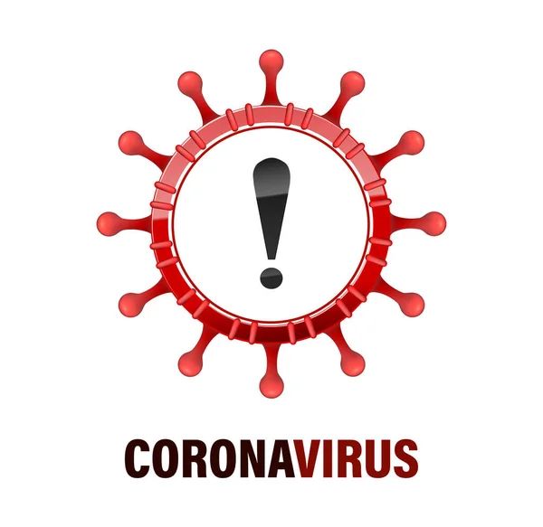 Coronavirus 2019-nCov. O sinal casos de estirpe de gripe perigosos como uma pandemia . —  Vetores de Stock