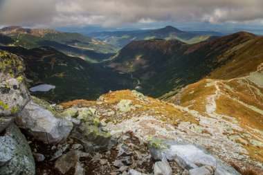 Ağaç çizgisinin üstündeki güzel dağ manzarası