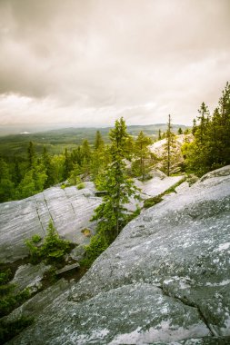 Göl ve orman Koli Milli Parkı zirveleri üzerinden güzel bir Panoraması