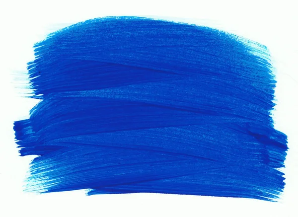 Una pizca de pintura azul sobre un papel blanco. Elemento artístico . — Foto de Stock