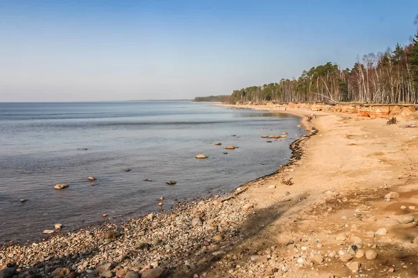 A gyönyörű táj, a dűnék, a Balti-tenger partvidékén — Stock Fotó