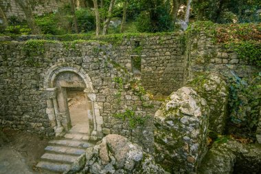Sintra, Portekiz Park'ta güzel bir görünümü