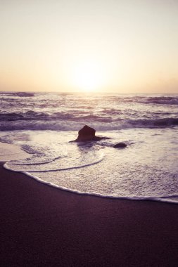 Günbatımı güzel Atlantic beach Portekiz