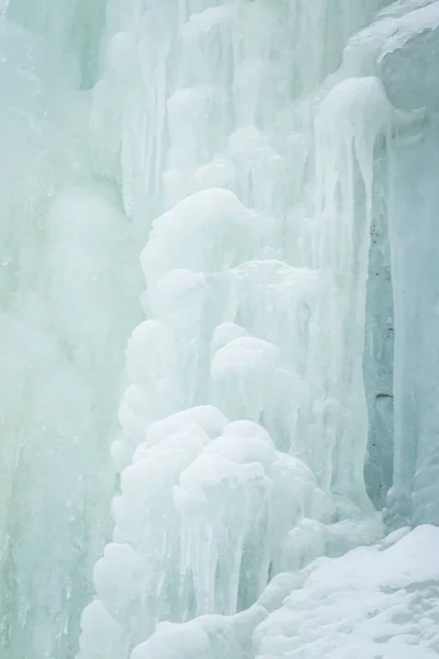 A beautiful close-up of a frozen waterfall in the Norwegian winter Stock Image
