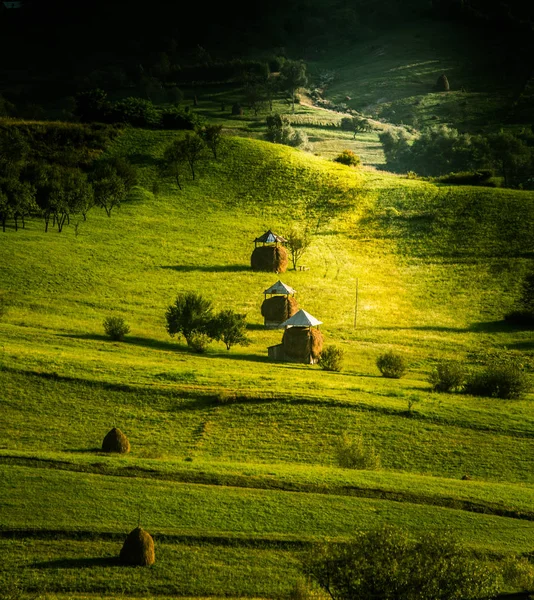 Un bellissimo paesaggio montano nelle montagne dei Carpazi, Romania — Foto Stock