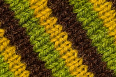 Bir el örme sıcak ve yumuşak yün desen güzel bir portre. Yumuşak çorap ya da doğal yün atkı. Renkli desen.