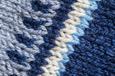 Bir el örme sıcak ve yumuşak yün desen güzel bir portre. Yumuşak çorap ya da doğal yün atkı. Renkli desen.