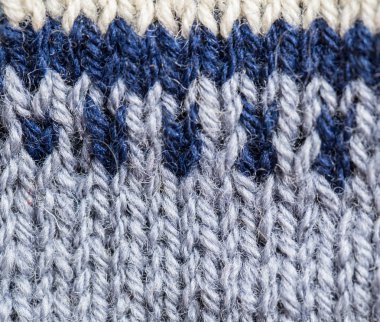 Bir el örme sıcak ve yumuşak yün desen güzel bir portre. Yumuşak çorap ya da doğal yün atkı. Renkli desen.