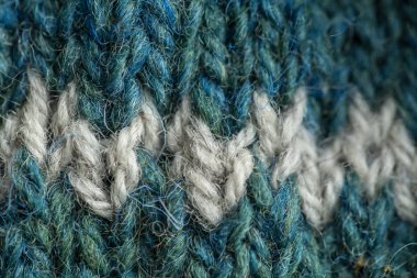 Bir el örme sıcak ve yumuşak yün desen güzel bir portre. Yumuşak çorap ya da doğal yün atkı. Renkli desen.