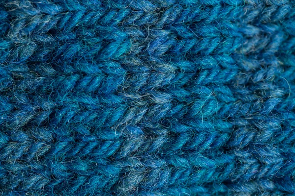 手編みの暖かく、柔らかいウール パターンの美しいクローズ アップ。ソフトの靴下や天然ウールのスカーフ。カラフルなパターン. — ストック写真