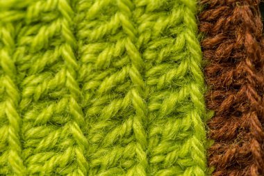 Güzel bir portre renkli yün iplik bir el yapımı tığ işi desen. Yumuşak ve sıcak doğal koyun yün. Desen yün.