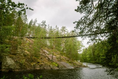 Finlandiya'da bir güzel göl manzara