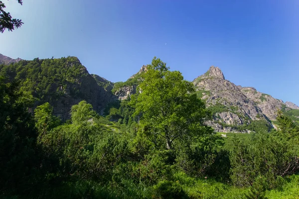 Uma bela paisagem montanhosa em Tatry, Eslováquia — Fotografia de Stock