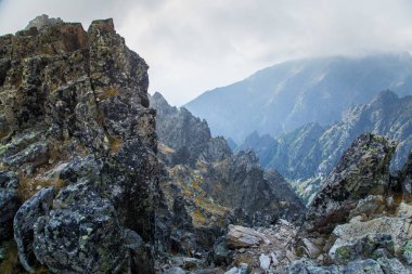 Güzel dağ manzarası Tatry, Slovakya