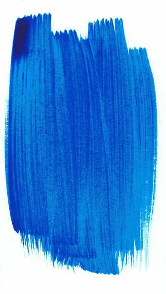 Bir beyaz kağıt üzerinde bir mavi boya kurulamak. Sanatsal öğe.