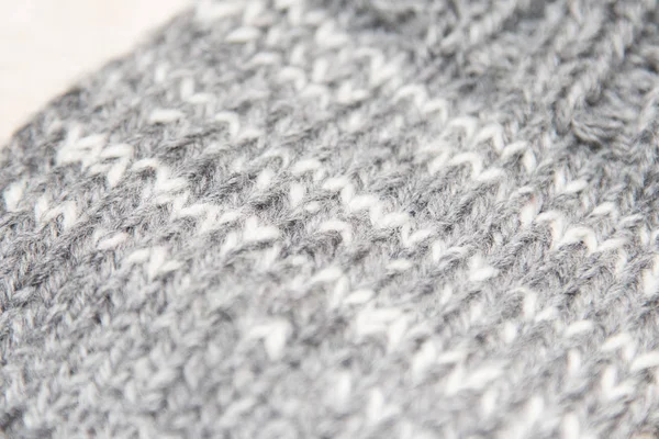 El yapımı örgü desen portre. Yün iplik örgü.