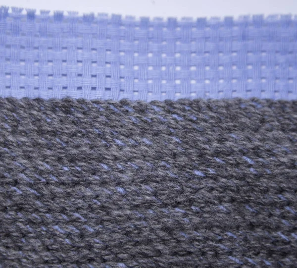 Beautiful Pattern Hand Made Needle Point Stitch Gray Blue Tones — Stock Photo, Image