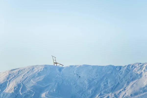 Kış Güzel Minimalist Manzara Merkez Norveç Güneşli Bir Gün Açık — Stok fotoğraf