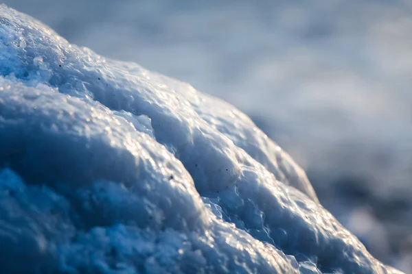 Belo Closeup Uma Água Mar Congelada Costa Mar Báltico Garras — Fotografia de Stock