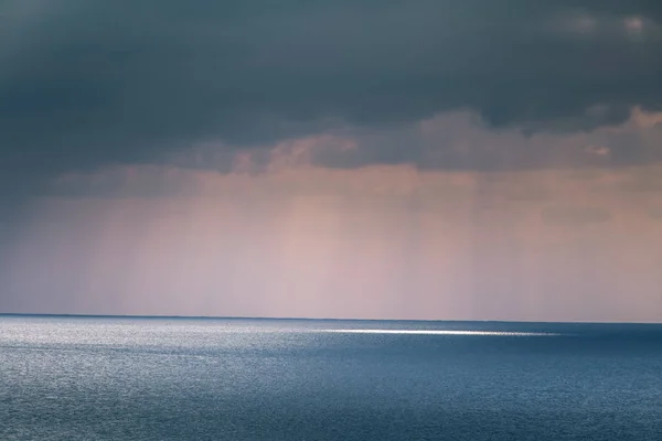 Vakkert Landskap Hav Vinteren Østersjøen Ved Solnedgang Livlige Farger – stockfoto