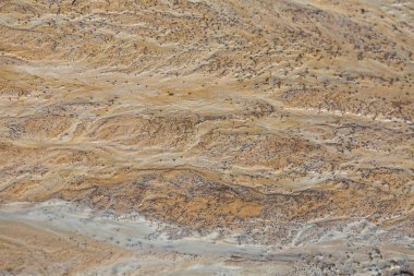 Güzel kum desenler Baltık Denizi kıyısında. Soyut, renkli arka plan kum plaj. Sığ derinlik-in tarla.