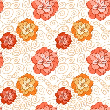 Camellia Flower.Decorative tatil çiçek arka plan ile Seamless Modeli.