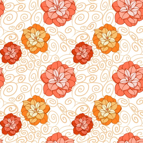Nahtlose Muster mit Kamelie flower.decorative Urlaub floralen Hintergrund. — Stockvektor