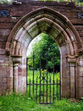 Kilchattan kilise kapısı, Gigha, İskoçya'nın Isle