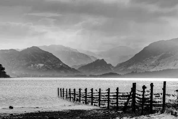 Derwent Agua Bajo Cielos Tormentosos —  Fotos de Stock