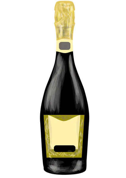 Prosecco isolado em um branco — Vetor de Stock