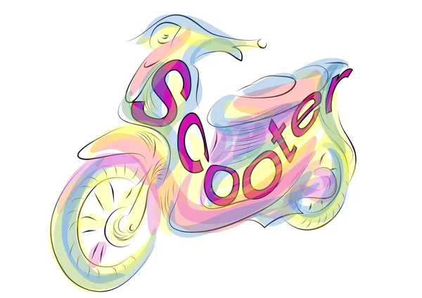 Scooter on white — Stock Vector