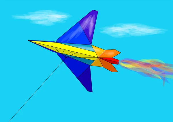 Cerf-volant volant dans le ciel — Image vectorielle
