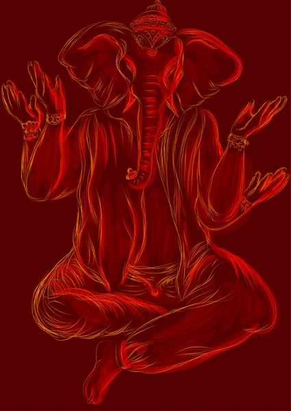 Ganesh illustration abstraite — Image vectorielle