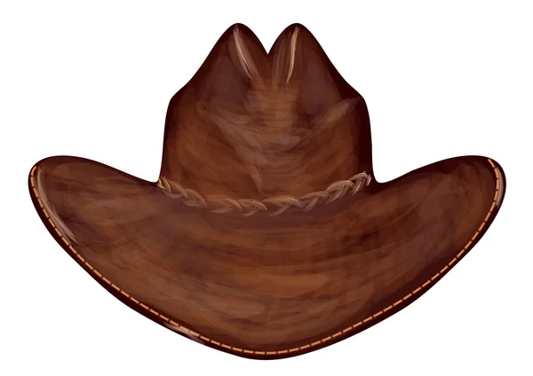 Chapéu de cowboy em branco — Vetor de Stock