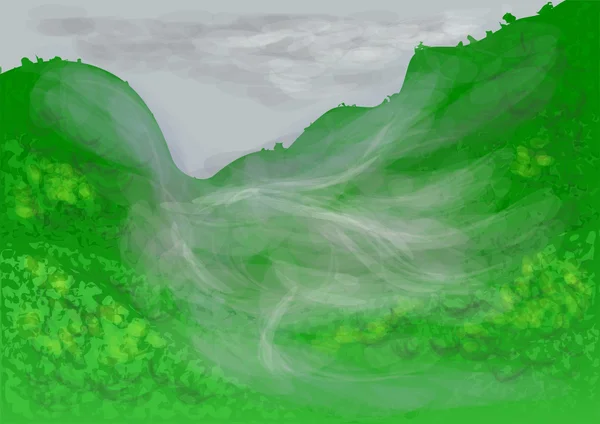 Illustrazione astratta della foresta pluviale — Vettoriale Stock