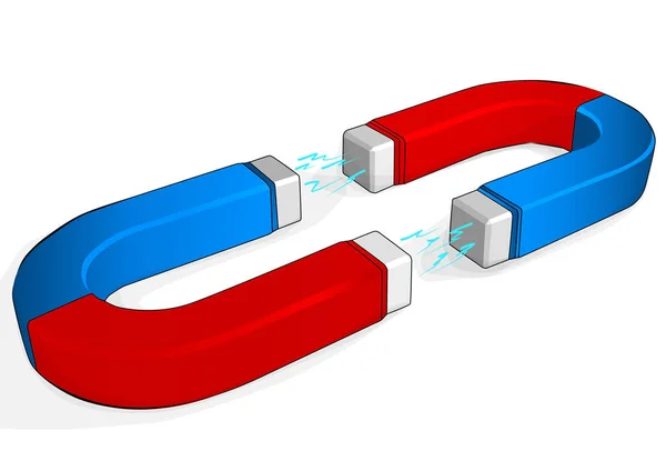 Два магнита на белом — стоковый вектор