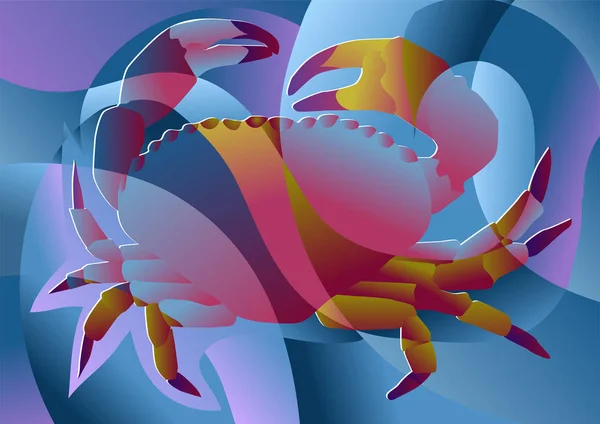 Abstrakta krabba multicolor — Stock vektor
