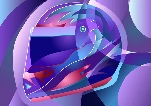 Abstract crash helmet — Stock Vector