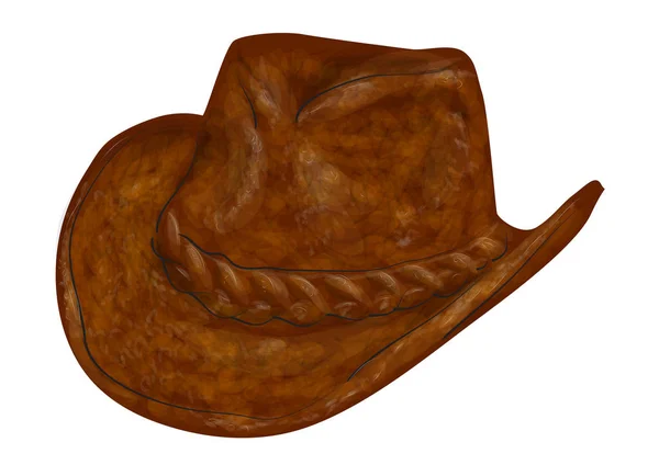 Chapéu de cowboy em branco — Vetor de Stock