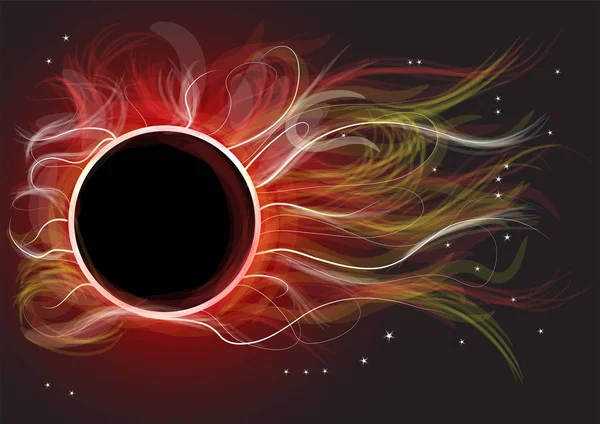 Eclipse. Abstracte wetenschappelijke achtergrond — Stockvector