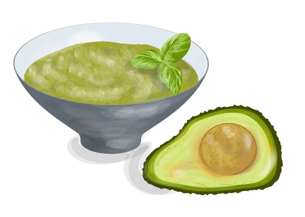 Guacamole vectorillustratie — Stockvector