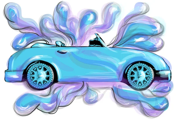 Car wash vector illustration — Stock Vector