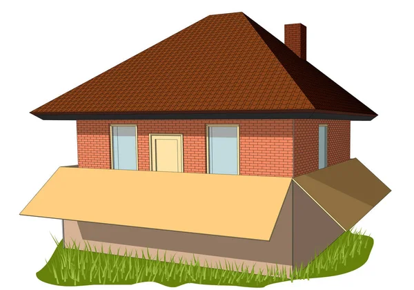 Nouvelle illustration vectorielle maison — Image vectorielle
