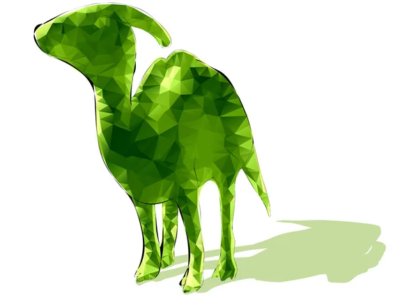 Ilustración de vectores de dinosaurios poligonales — Vector de stock