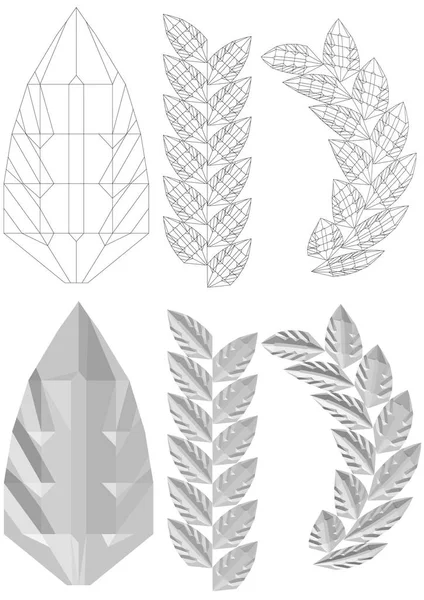 Gesneden blad vectorillustratie — Stockvector