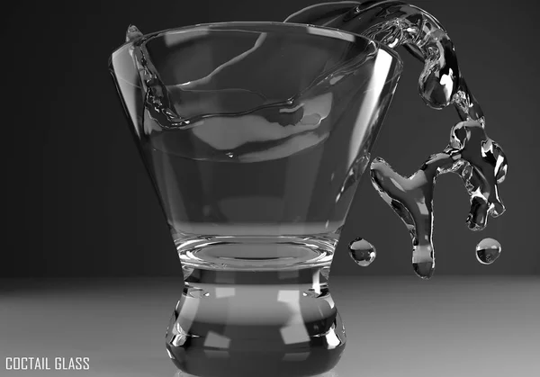 Coctail glas cosmopolitan3d afbeelding — Stockfoto