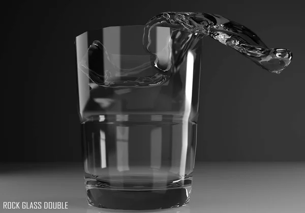 Roches verre double illustration 3D — Photo